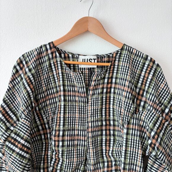 JUST Female Ethel Dress in Clover Check - Picture 5 of 9